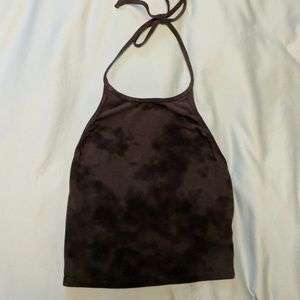 Grey / black tie dye halter top